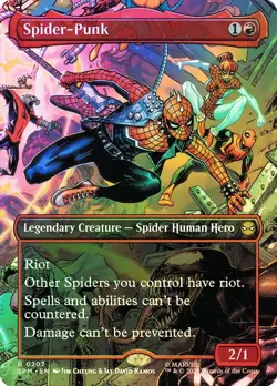 MTG FOIL Spider-Punk Borderless - Marvel's Spider-Man #207 - Image 1