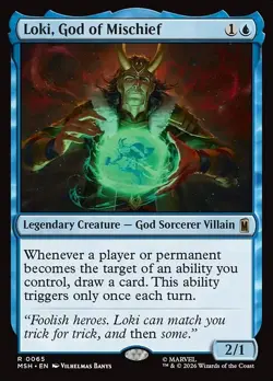MTG Marvel Super Heroes Loki, God Of Mischief x1 Legendary Creature NM/M - Image 1