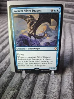 Magic: The Gathering Ancient Silver Dragon CLB Mythic Creature Blue 056/361 - Image 1