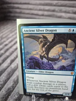 Magic: The Gathering Ancient Silver Dragon CLB Mythic Creature Blue 056/361 - Image 2