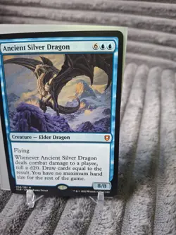 Magic: The Gathering Ancient Silver Dragon CLB Mythic Creature Blue 056/361 - Image 3