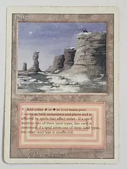 Regular Plateau Red/White Dual Land Unlimited MtG - Image 1