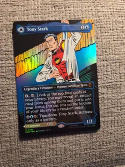 TONY STARK THE INVINCIBLE IRON MAN ~ NM ~ MTG 0392 MSH Marvel Borderless FOIL - Image 1
