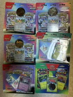 3 Pokemon Prismatic Evolutions 2 Pack, 2 3 pack tech stick, 1 Vileplume sealed - Image 1