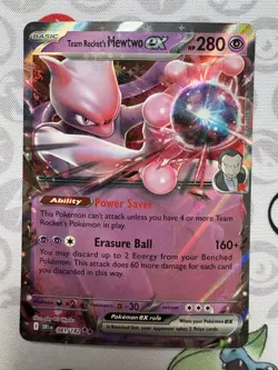 TEAM ROCKET'S MEWTWO EX 081/182 DOUBLE RARE DESTINED RIVALS HOLO - Image 1
