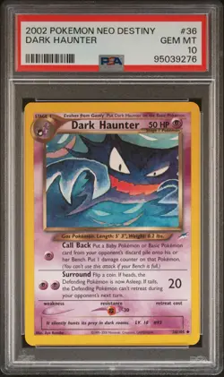 2002 POKEMON NEO DESTINY #36 DARK HAUNTER PSA 10 - Image 1