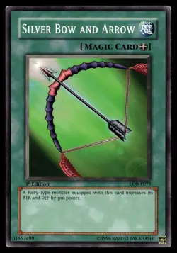 SILVER BOW AND ARROW LOB-091 LEGEND OF BLUE EYES WHITE DRAGON YU-GI-OH - Image 1