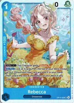 Rebecca OP15-053 One Piece Adventure on Kami's Island Super Rare NM - Image 1