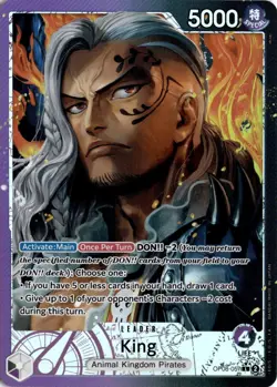 King (Parallel) OP08-057 One Piece Two Legends Leader NM - Image 1
