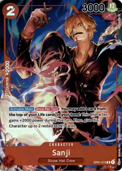 Sanji (Parallel) OP01-013 One Piece Romance Dawn Rare NM - Image 1