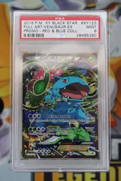 2016 POKEMON XY BLACK STAR PROMO VENUSAUR EX #XY123 PSA 9 Red & Blue Collection - Image 1