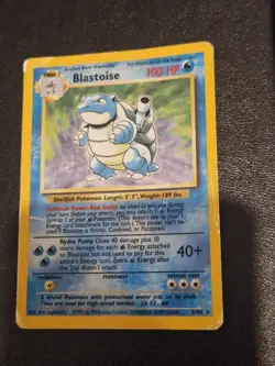 Vintage Base Set Holo Blastoise 2/102 Pokemon Card WOTC - Image 3