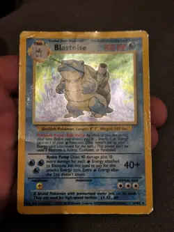 Vintage Base Set Holo Blastoise 2/102 Pokemon Card WOTC - Image 5