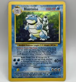 LP / NM Pokemon TCG Blastoise Holo Card 2/102 Base Set WOTC TCG Vintage - Image 1