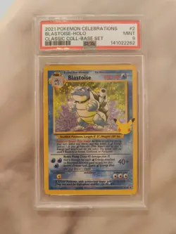Blastoise Holo - Celebrations Classic Collection 2/102 - PSA 9 Pokemon Card - Image 1