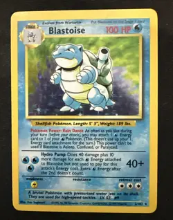 Blastoise 2/102 Base Set Holo Card Pokemon TCG Wotc Vintage - Image 1