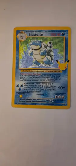Pokemon TCG Blastoise Holo Rare Card 2/102 Celebrations 25th Anniversary Edition - Image 1