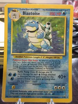 Pokemon TCG Blastoise Holo Rare Card Base Set 2/102 Vintage - Image 2