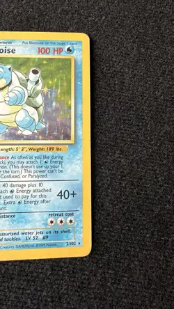 Pokemon TCG Blastoise Holo Card Base Set 2/102 Unlimited - LP - Image 2