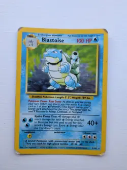 Pokemon TCG Blastoise Holo Card Base Set 2/102 Unlimited - Image 1
