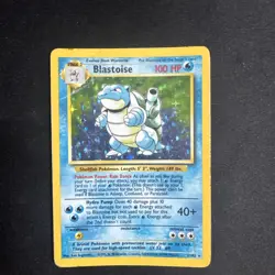 Pokemon TCG Vintage WOTC Base Set Holo Rare Blastoise Card 2/102 HP - Image 1
