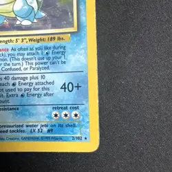 Pokemon TCG Vintage WOTC Base Set Holo Rare Blastoise Card 2/102 HP - Image 3