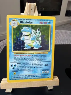 Pokemon TCG Blastoise Holo Card Base Set 2/102 Unlimited Excellent LP - Image 2