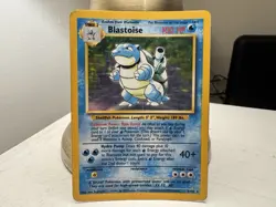 Pokemon TCG Blastoise Base Set Holo Unlimited Rare Card 2/102 Moderately Played - Image 1