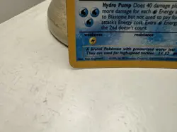 Pokemon TCG Blastoise Base Set Holo Unlimited Rare Card 2/102 Moderately Played - Image 5