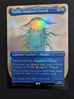 2022 MTG Magic the Gathering SLD Secret Lair Foil #1049 Toothy Imaginary Friend - Image 1