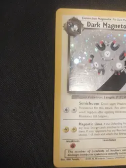 Pokemon Dark Magneton TCG Holo Rare Card 11/82 Unlimited - Image 2