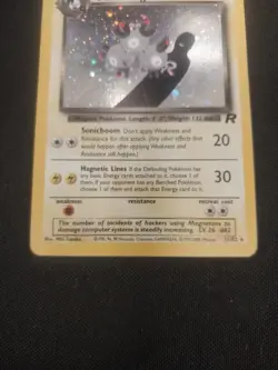 Pokemon Dark Magneton TCG Holo Rare Card 11/82 Unlimited - Image 5