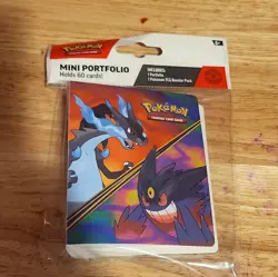 Pokemon TCG Mini Portfolio Album Charizard Gengar 60 Card Capacity Multicolor - Image 1