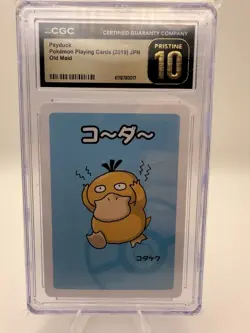 Pokemon TCG Psyduck Pokemon Playing Cards 2019 Japanese Old Maid CGC Pristine 10 - Image 1
