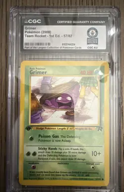 2000 Pokemon 1st edition Grimer 57/82 Team Rocket Regular GWR 1 of 1 - Image 1