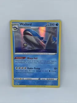 Reverse Holo Wailord 032/185 Rare Vivid Voltage Pokemon TCG - Image 1