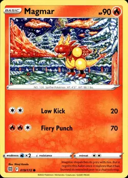 Magmar (Christmas Artwork) - Brilliant Stars 019/172 - MINT - Pokemon - Image 1