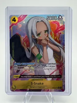 S-Snake OP13-114 Alt Art V2 AA Carrying on His Will One Piece TCG English NM - Image 3