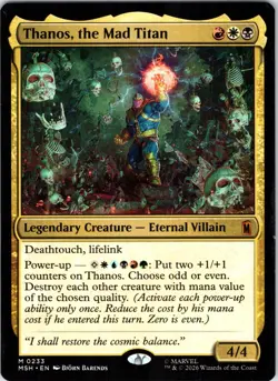 Thanos, the Mad Titan 233 Mythic Marvel Super Heroes Magic: The Gathering NM - Image 1