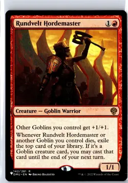Rundvelt Hordemaster 142 Rare Dominaria United MTG Reprint - Image 1