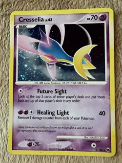 2008 Pokemon TCG MAJESTIC DAWN Cresselia LV.43 Holo Rare Card 2/100 MP - Image 1