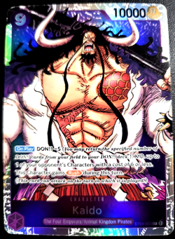 Kaido ST04-003 SR ONE PIECE Tcg Card Game NM PURPLE - Image 1