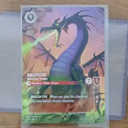 Disney Lorcana Maleficent - Monstrous Dragon 5/P3 EN 9 Foil Top 8 Champs Promo - Image 1