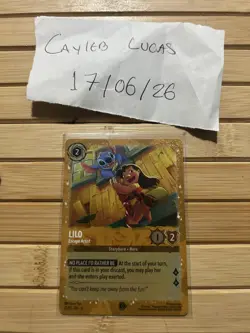 Lilo Escape Artist 25/P2 Glimmer Gold Foil Promo Disney Lorcana TCG Sealed - Image 1