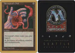 4x Nevinyrral's Disk - Randy Buehler - 1998 ~ Near Mint World Championship H MTG - Image 1