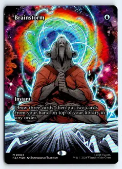 Brainstorm (Borderless) 4 Teenage Mutant Ninja Turtles Magic Foil NM - Image 1
