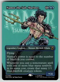 Namor the Sub-Mariner (Borderless) (362) Foil Marvel Super Heroes 362 MTG NM - Image 1