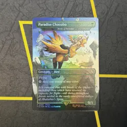 Paradise Chocobo P 0483 483 FOIL FULL ART BORDERLESS MTG Final Fantasy Promo - Image 1
