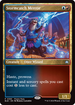 Stormcatch Mentor (Promo Pack) [Bloomburrow Promos] Foil Near Mint - Image 1