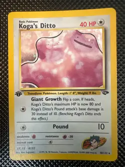 WoTC Pokemon Gym Challenge Koga's Ditto 1st edition - Image 1
